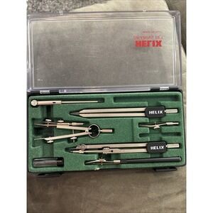 Vintage Helix Drawing Set With carrying case Made in Italy *Missing One Piece **